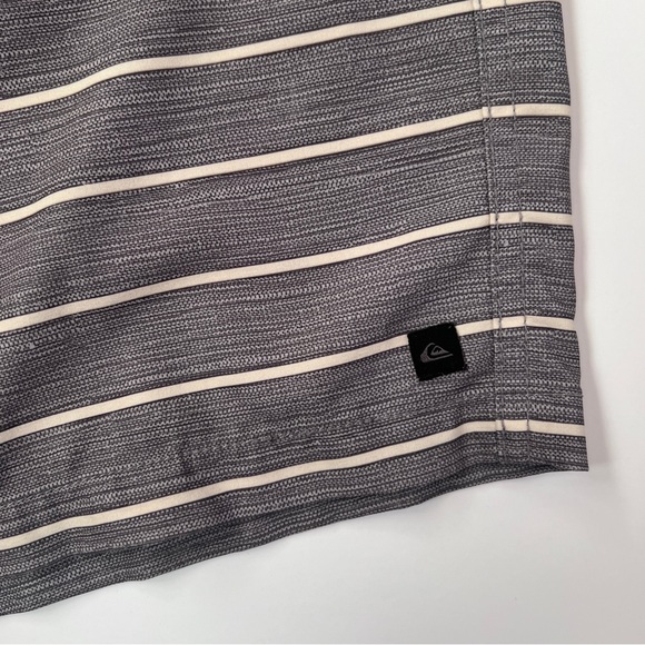 Quiksilver Grey & White striped Board Shorts - Picture 3 of 5